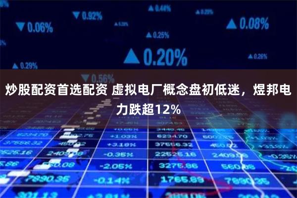 炒股配资首选配资 虚拟电厂概念盘初低迷，煜邦电力跌超12%